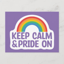 Postal Mantenga la calma y el orgullo | Mes del orgullo g