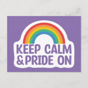 Postal Mantenga la calma y el orgullo   Mes del orgullo g