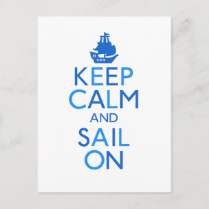 Postal Mantenga la calma y siga navegando