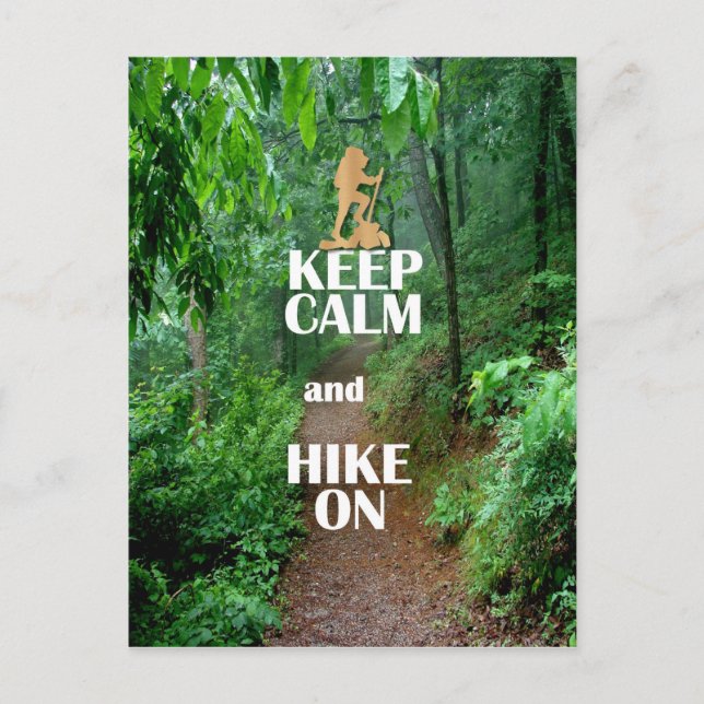 Postal Mantenga la calma y siga subiendo (Anverso)