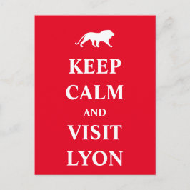 Postal Mantenga la calma y visite Lyon
