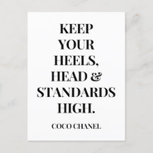 Mantenga sus tacones en alto y sus estándares - In