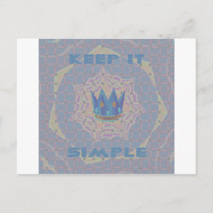 Postal Manténgalo Simple: Pastel Royal Clarity Pattern Ar