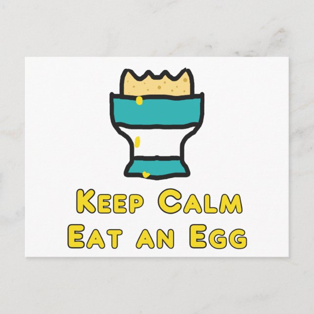 Postal Mantengan La Calma Comiendo Un Huevo (Anverso)