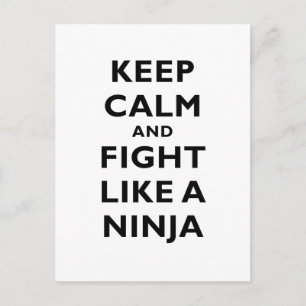 Postal Mantengan la calma y combatan como un Ninja