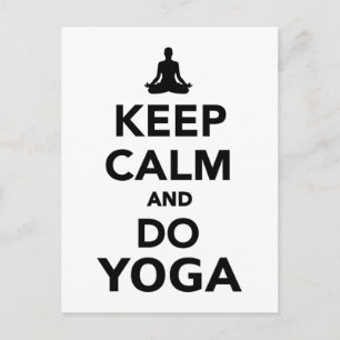 Postal Mantengan la calma y hagan Yoga