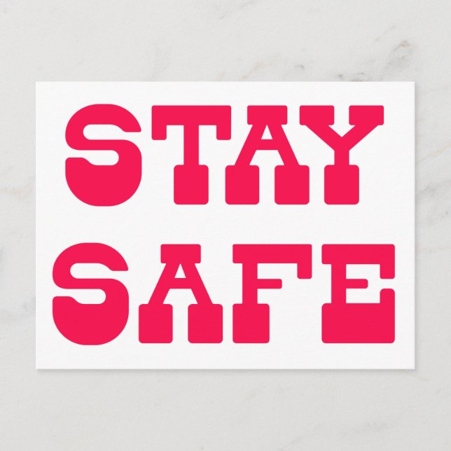 Postal ¡Manténganse a salvo! Virus Corona - Ánimo (Anverso)