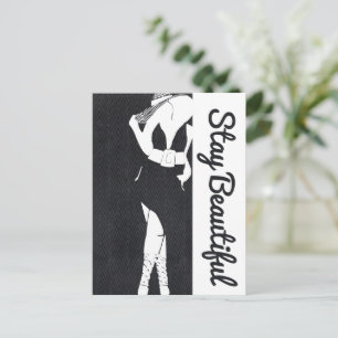 Postal Manténgase bello garrapato grueso