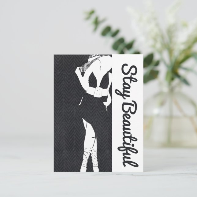 Postal Manténgase bello garrapato grueso (Anverso de pie)