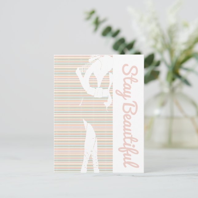 Postal Manténgase bello garrapato grueso (Anverso de pie)