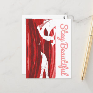 Postal Manténgase bello garrapato grueso