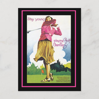 Postal ¡Manténgase joven! Juegue golf en Alemania  Tarjet