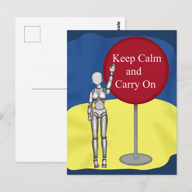 Postal Manténgase tranquilo y continúe. Fuerza de Ucrania (Anverso / Reverso)