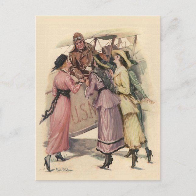 Postal Manteniendo El Correo (Anverso)