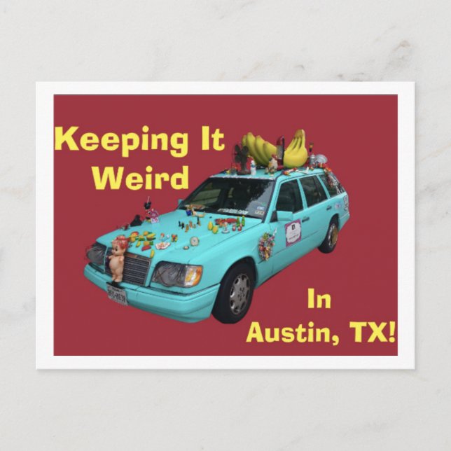 Postal "Manteniéndolo Raro En Austin" (Anverso)