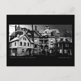 Postal Manteniéndose al día con el Collage digital urbano