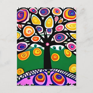 Postal Manteniéndose en contacto   Arte caprichoso