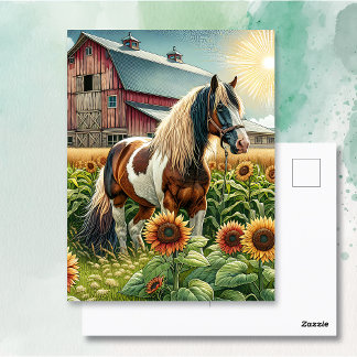 Postal Manteniéndose en contacto | Caballo de bonito en g