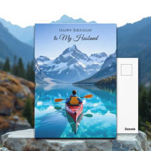 Postal Manteniéndose en Contacto    Kayak en Montañas