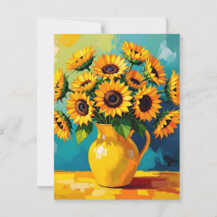 Postal Manteniéndose en contacto   Sombras amarillas