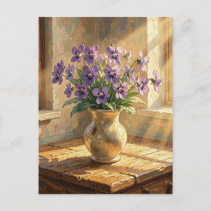 Postal Manteniéndose en Contacto   Violetas Purpúreas