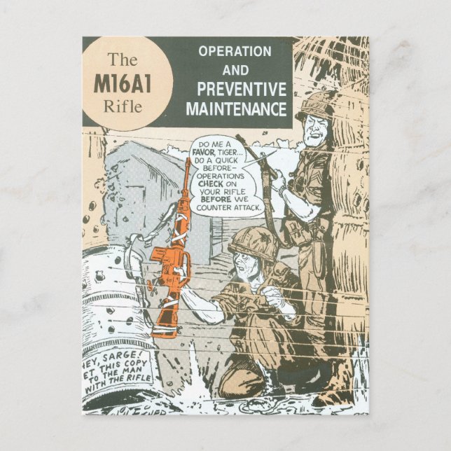 Postal Mantenimiento del rifle militar vintage (Anverso)
