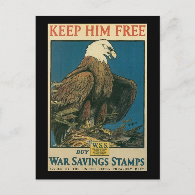 Postal Mantenlo libre de la Segunda Guerra Mundial (Anverso)