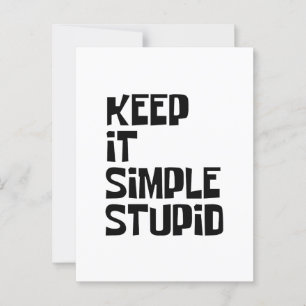 Postal Manténlo Simple Estúpido