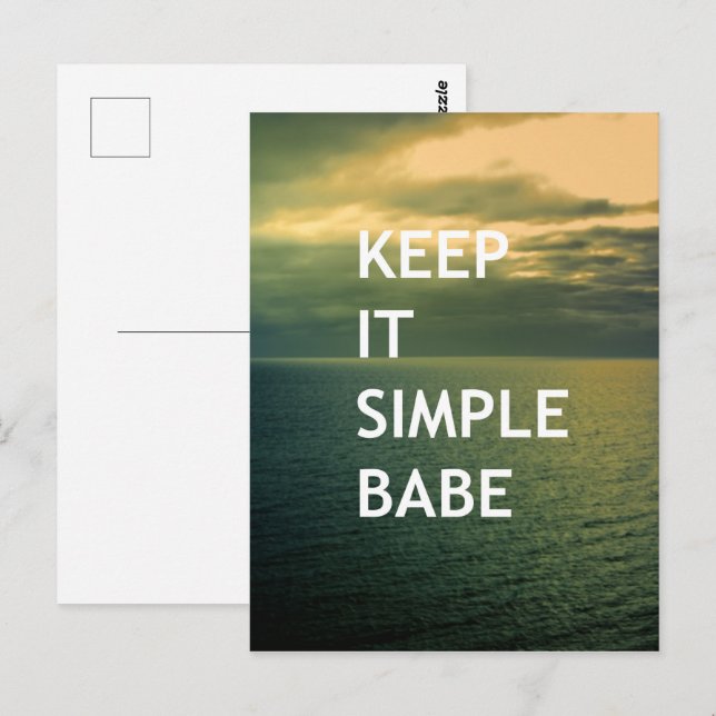 Postal Mantenlo simple nena (Anverso / Reverso)