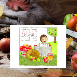 Postal Mantenme como la manzana de tu ojo Inspirador