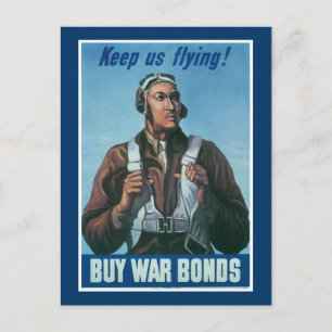 Postal Mantennos Volando ~ Tuskeege Airman