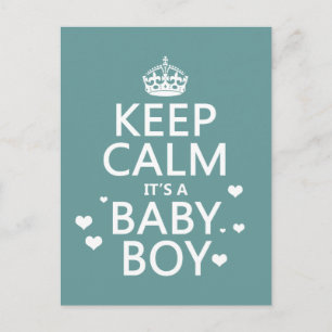 Postal Mantente tranquilo es un niño bebé