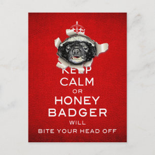 Postal Mantente tranquilo, o Honey Badger...