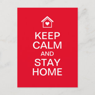 Postal Mantente tranquilo y quédate en casa