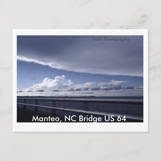 Postal Manteo, NC Bridge US 64 (Anverso)