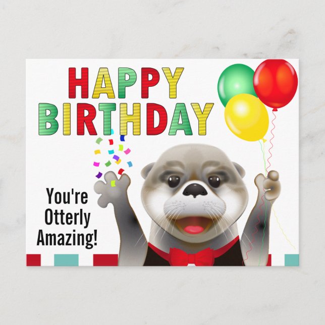 Postal Mantequilla cúpula en Tuxedo | Cumpleaños feliz (Anverso)