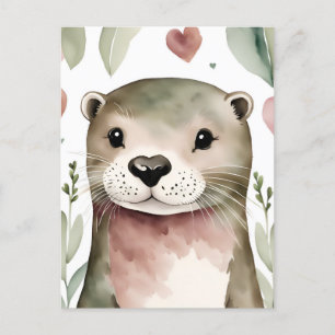 Postal Mantequilla de acuarela adorable