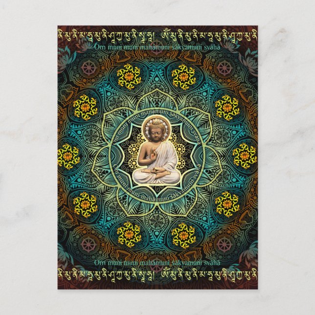 Postal Mantra al Buda Shakyamuni (Anverso)