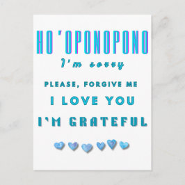 Postal Mantra curadora de Ho'oponopono - Espiritual azul 