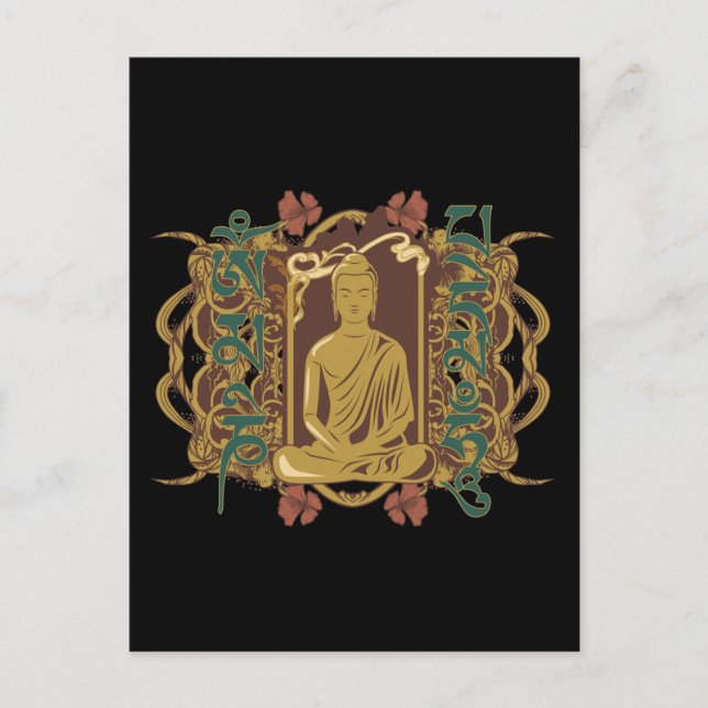 Postal Mantra de Buda Vintage (Anverso)