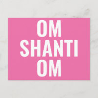 Mantra De Sánscrito Blanco Rosa Om Shanti Om