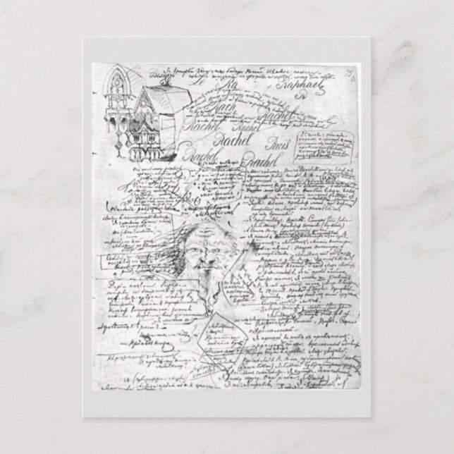 Postal Manuscript for Fyodor Dostoyevsky's novel Demons (Anverso)