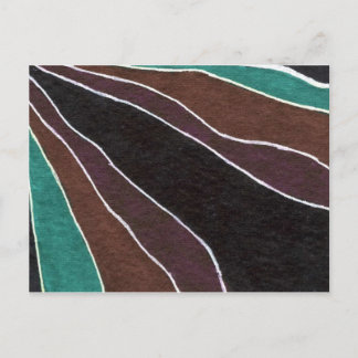 Postal "Many Paths" Abstract Design Postcard