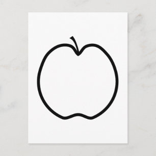Postal Manzana blanca y negra.