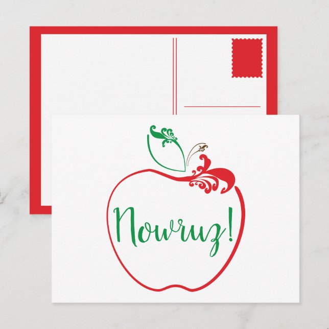 Postal manzana de buceo noruz (Anverso / Reverso)