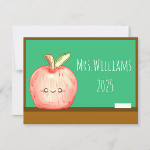 Postal Manzana de frutas acuáticas