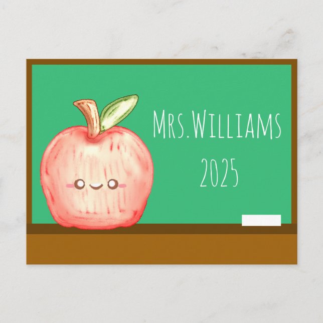 Postal Manzana de frutas acuáticas (Anverso)