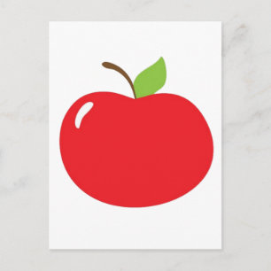 Postal Manzana de Tus Ojos – Dibujo Animado de Fruta Roja