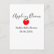 Manzana en flor shower de bebé manzana roja nombre