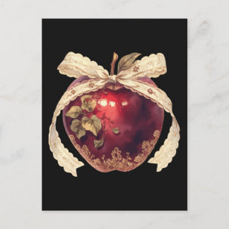 Postal Manzana oscura de veneno gótico romance Halloween